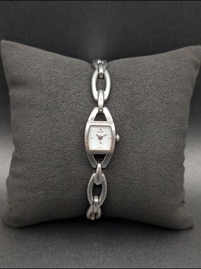 Orient Ladies Silver Link Bracelet Watch - White Dial